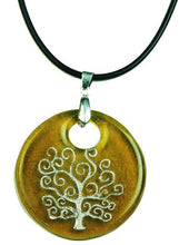 Cargar imagen en el visor de la galería, Árbol de la vida redondo.- Vidrio de botella