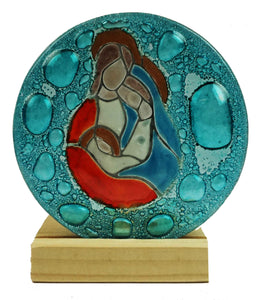 Teligth Nativity Scene Aqua Bubbles