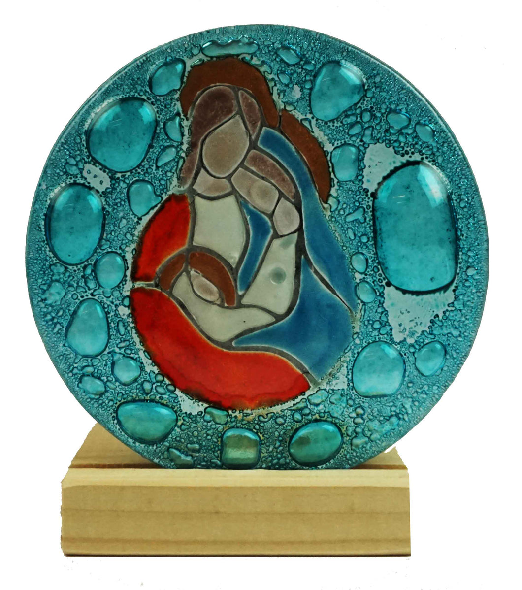 Teligth Nativity Scene Aqua Bubbles