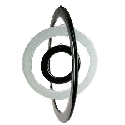 Windchime  3 Circles Black White