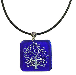 Recycled Glass Bottle Life of Tree Blue