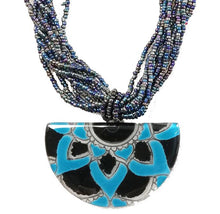 Cargar imagen en el visor de la galería, Calypso Classic Mandala Half Moon Necklace
