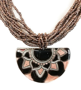 Calypso Classic Mandala Half Moon Necklace