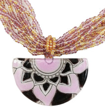 Cargar imagen en el visor de la galería, Calypso Classic Mandala Half Moon Necklace
