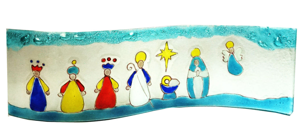Wavy  Baby Nativity Scene  Mary , Joseph , Baby , Angel and the Kings Multicolors