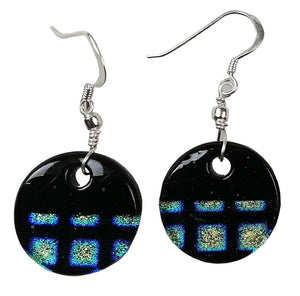 Dichroic Earing Two Tone Black Green