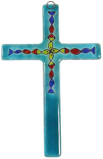 Glass Cross Aqua Kids   Thin