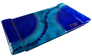 Challah Tray Aqua Blue Path