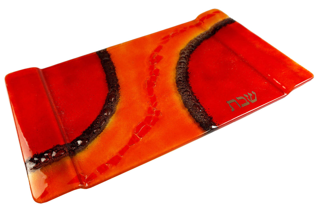 Challah Tray Red Orange Path
