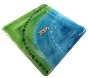 Matza Plate Aqua Green