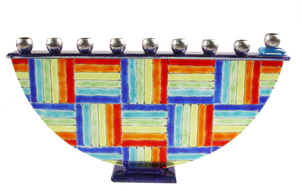 Menorah  or Janukia  Rainbow  half circle