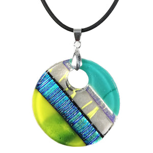 Dichroic Acid Green Necklace