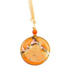 Orange Piramid Necklace