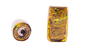 Dotted Cylinder Glass Beads