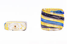Cargar imagen en el visor de la galería, Square Striped Glass Beads
