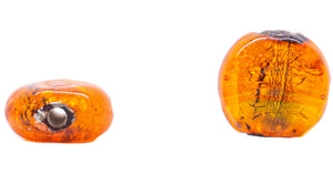 Small Flat Rounded  Glass Beads