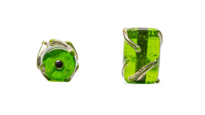 Cylinder Striped Lampwork Glass Beads