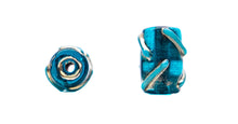 Cargar imagen en el visor de la galería, Cylinder Striped Lampwork Glass Beads
