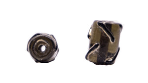 Cylinder Striped Lampwork Glass Beads