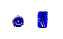 Cargar imagen en el visor de la galería, Cylinder Striped Lampwork Glass Beads
