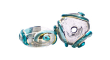 Cargar imagen en el visor de la galería, Ellipsoid Striped Lampwork Glass Beads
