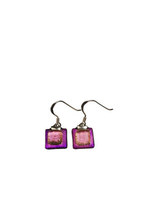 Dichroic Earrings Grinu Lilac